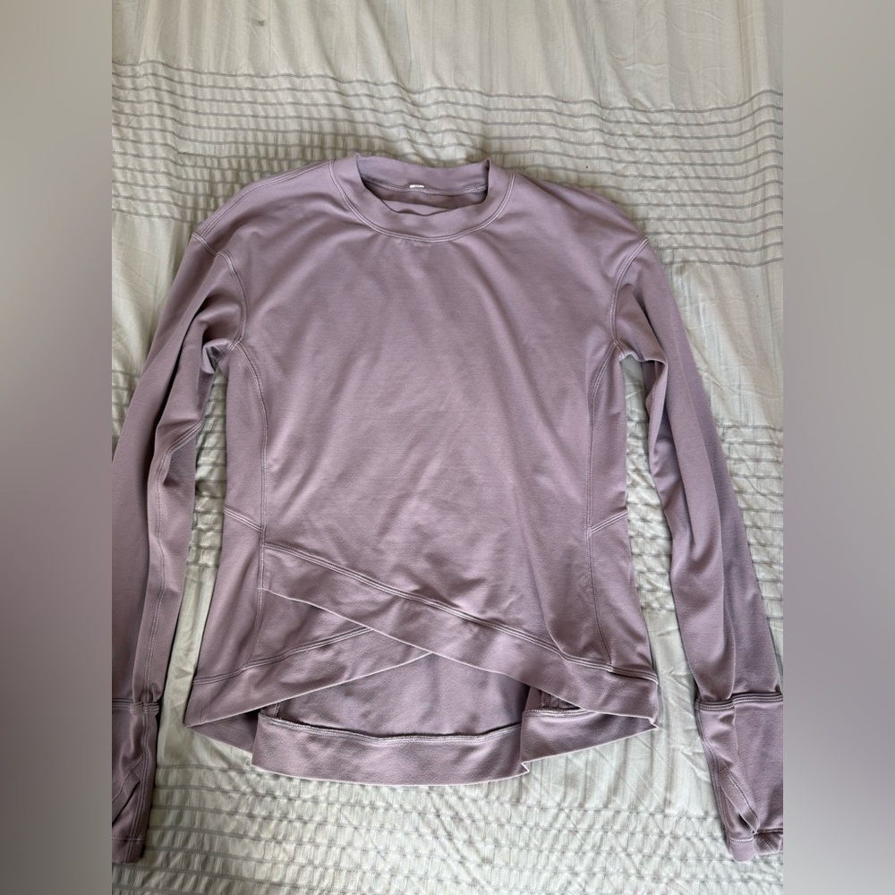 Lululemon Close to Crossing Long Sleeve Rulu Violet Verbena Purple Size 10 - Picture 6 of 6